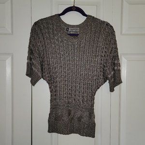 Jennifer Lopez Violet/Silver Shimmer Knit Top, Size XS